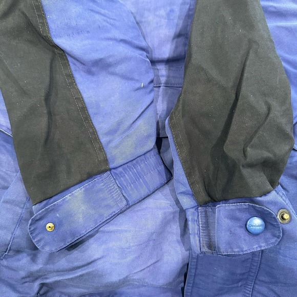 Vintage Carhartt Men 2XL Blue Anorak Rain Jacket Coat Mesh Lined Workwear - Picture 13 of 15